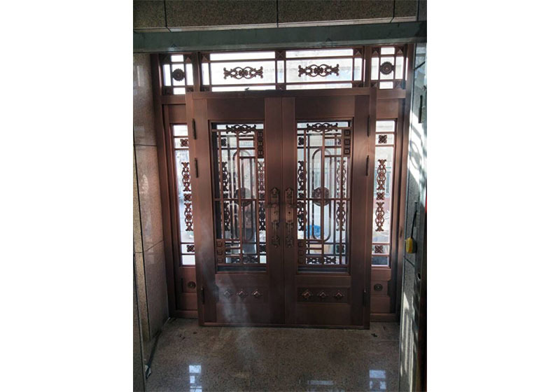德州新園社區銅門安裝案例