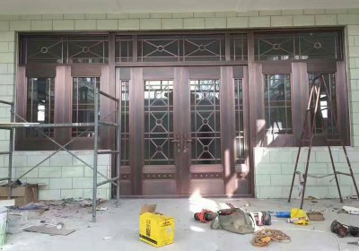 經十路工程銅門安裝案例